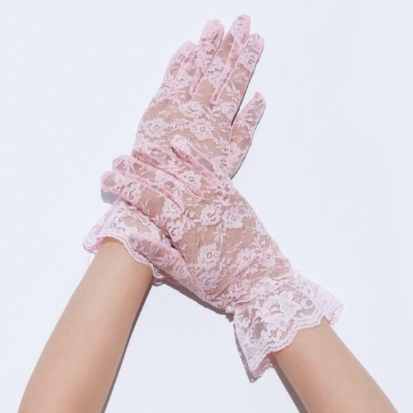 Lace Gloves Sexy Black Net Thin Dance Bride Retro - Image 2