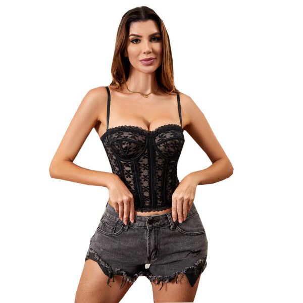 Sexy Tube Top Hollow Backless See-through Camisole - Image 5