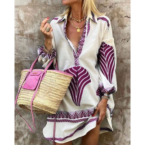 Spring And Summer Leisure Long Shirt - Image 3