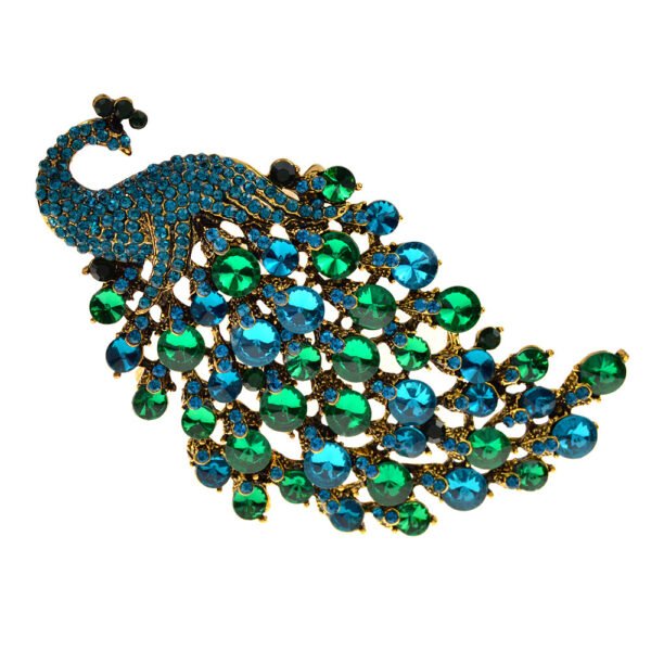 Colorful Peacock Women's Metal Brooch - Image 5