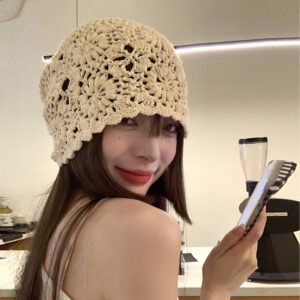 Handmade Woven Head-wrapping Hat Hollow Retro Artistic