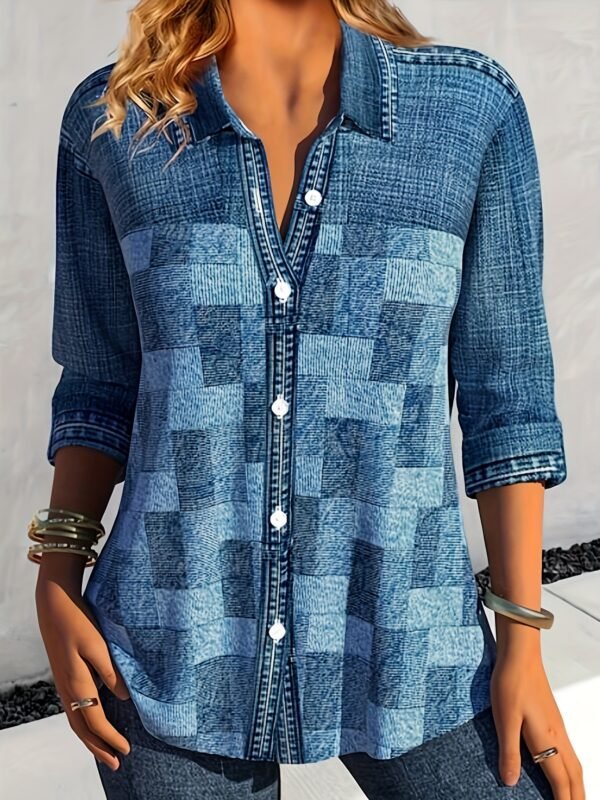 Women's Autumn Vintage Denim Jacket - Image 6