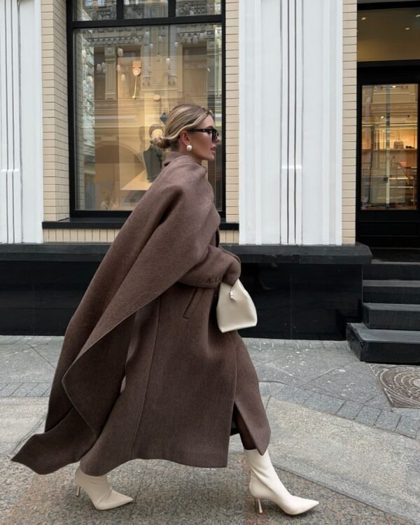 Cloak Long Retro Overcoat Coat - Image 7