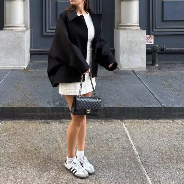 Autumn New Wool Blended Short Coat - Image 3