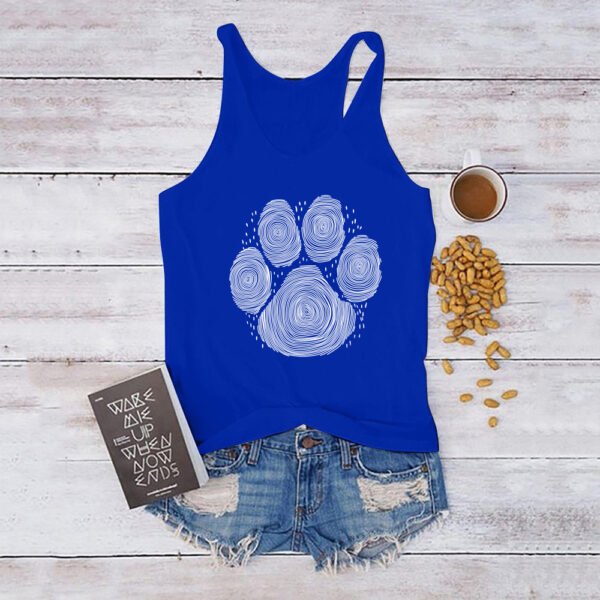 Dog's Paw Cute Foot Print Women's Vest Summer Funny - Image 10