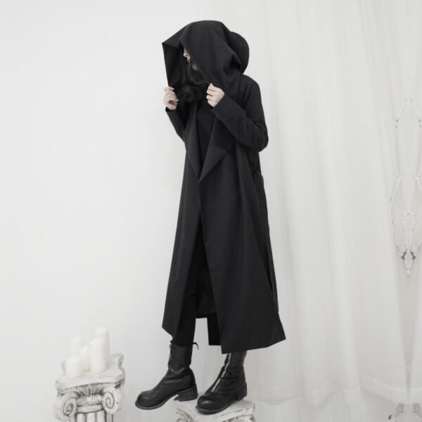 Over The Knee Wizard's Hat Cloak Trench Coat - Image 2