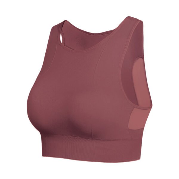 No Underwire Mesh Beauty Back Double-decker Sports Bra - Image 9
