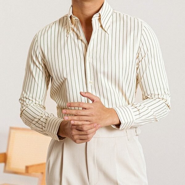 Autumn Pattern Shirt Men's Japanese-style Retro Long Sleeve - Image 2
