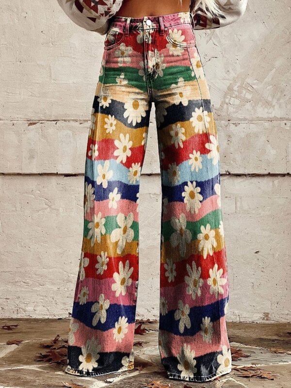 Thin Anti-3D Trendy Bell-bottom Pants Women's Denim Wide-leg Pants - Image 6