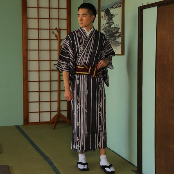 Japanese Kimono Men's Traditional Formal Wear - Image 3