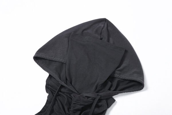 Hooded Crop Slimming Personality Everything Small Vest - Image 5
