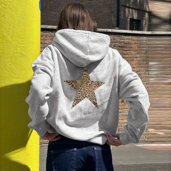 Five-pointed Star Loose Hooded Sweater For Women - Image 4