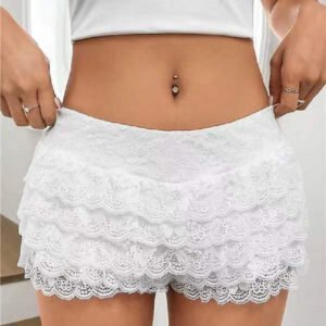 Women's Fashion Lace Ruffle Pants