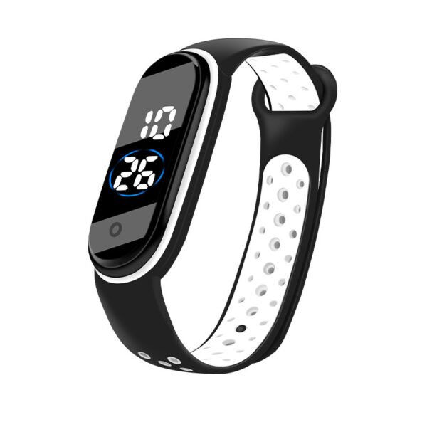 Two-color Band Electronic Watch Youth Sports Watch Boy Swimming Waterproof Led Student Watch - Image 3