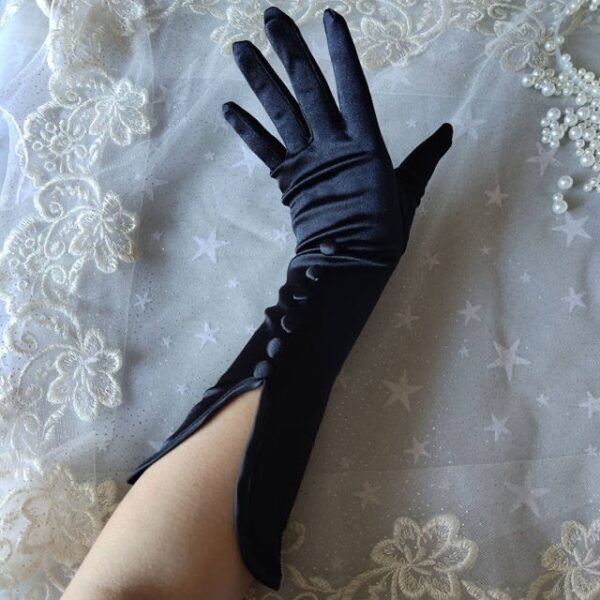 Studio Photographer's Wedding Dress Satin Gloves - Image 2