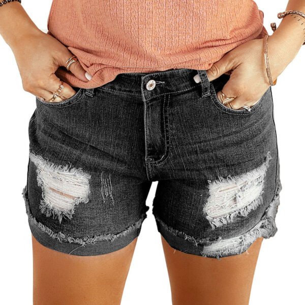 Women's Summer New Washed And Frayed Casual All-matching Shorts - Image 6
