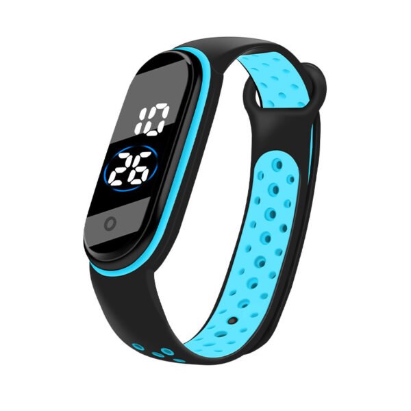 Two-color Band Electronic Watch Youth Sports Watch Boy Swimming Waterproof Led Student Watch - Image 9