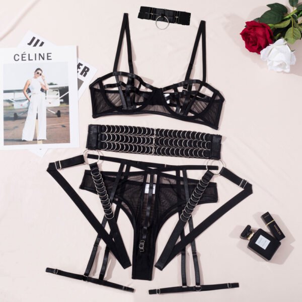 Gather Chest Strap Hollowed Out Lingerie For Women - Image 2