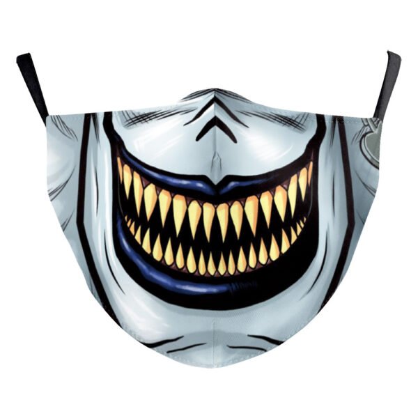 Digital Printing Halloween Clown Funny Horror Double-layer Dust Mask - Image 6