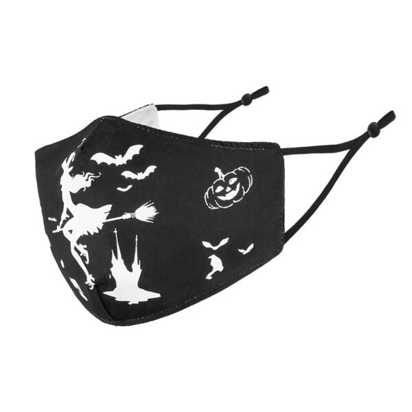 Halloween Tricky Party Three Layer Washable Cloth Mask 3D Luminous Printing - Image 7
