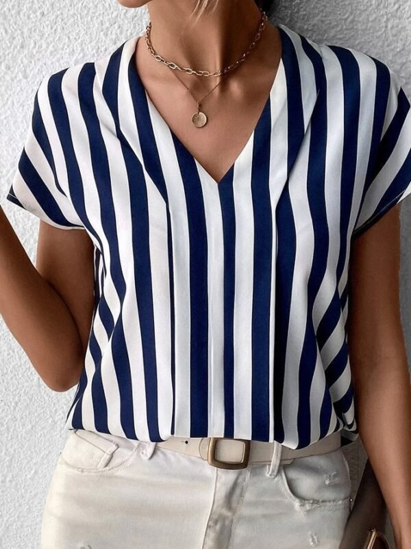 Striped Loose Printed Top For Women - Image 8