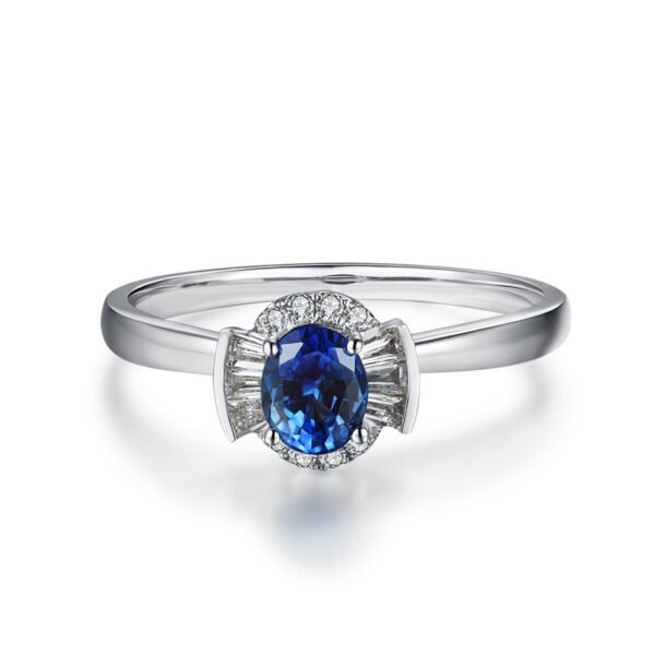Jewelry 18k Gold Natural Sapphire Women's Ring - Image 4