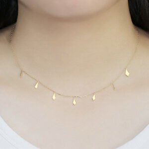 Women's Sterling Silver Geometric Clavicle Chain