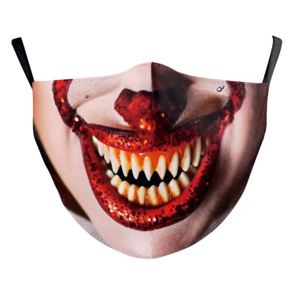 Digital Printing Halloween Clown Funny Horror Double-layer Dust Mask - Image 10