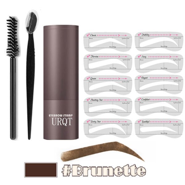 One Step Eyebrow Stamp Shaping Kit Eye Brow Gel - Image 2