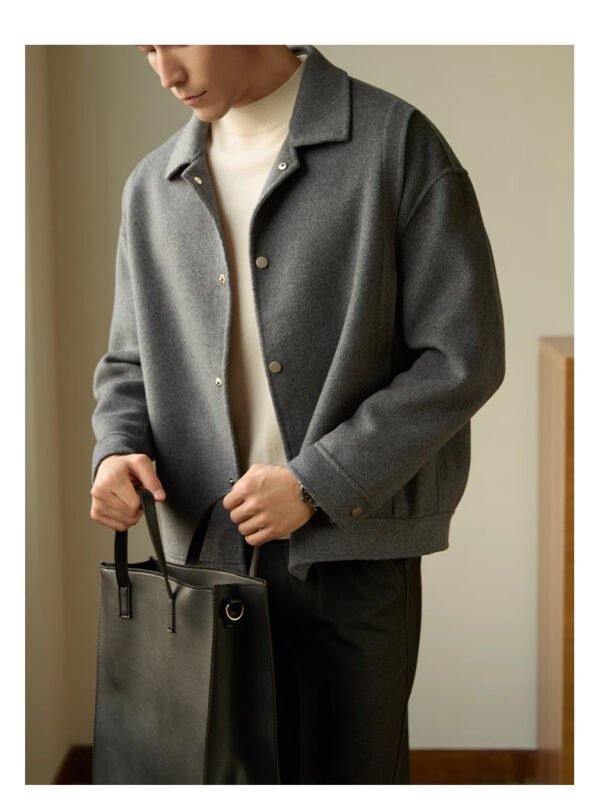 Lapel High Sense Double-sided Woolen Coat - Image 5