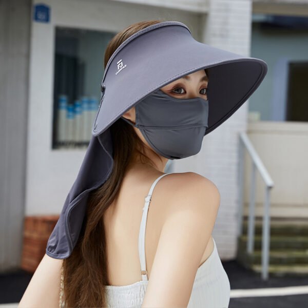 Ice Silk Shawl UV Protection Sun Hat - Image 2