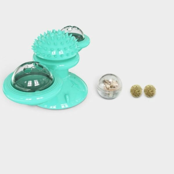 Rotating Windmill Cat Toy with Suction Cup & Catnip - Image 3