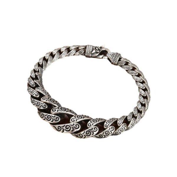 Domineering Retro Double Chinese Dragon Heads Bracelet - Image 3