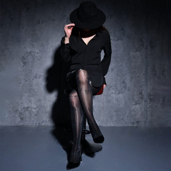 Shiny Ultra-thin Letter Stockings Plus Size Anti-snagging - Image 2