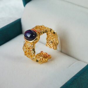 Luxury 925 Silver Plated Sapphire Ring