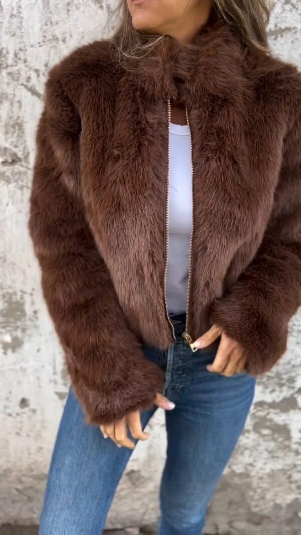 Plush Turtleneck Jacket - Image 8