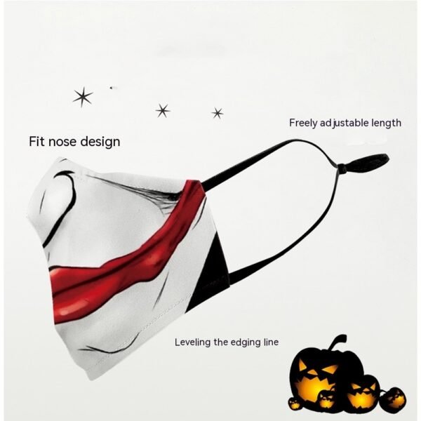 Digital Printing Halloween Clown Funny Horror Double-layer Dust Mask - Image 2
