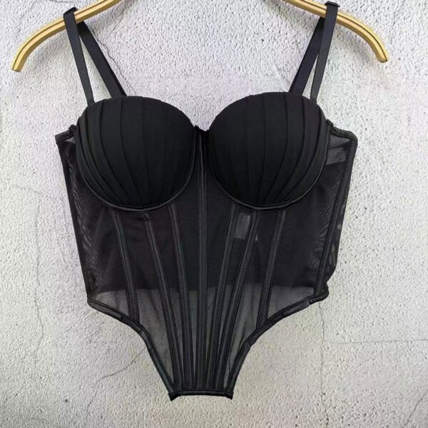 French Style Design Mesh Lace Plastic Beauty Back Underwear Outer Wear - Image 2
