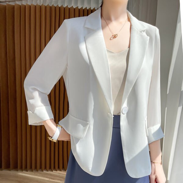Leisure Thin Suit Cropped Coat Top - Image 6