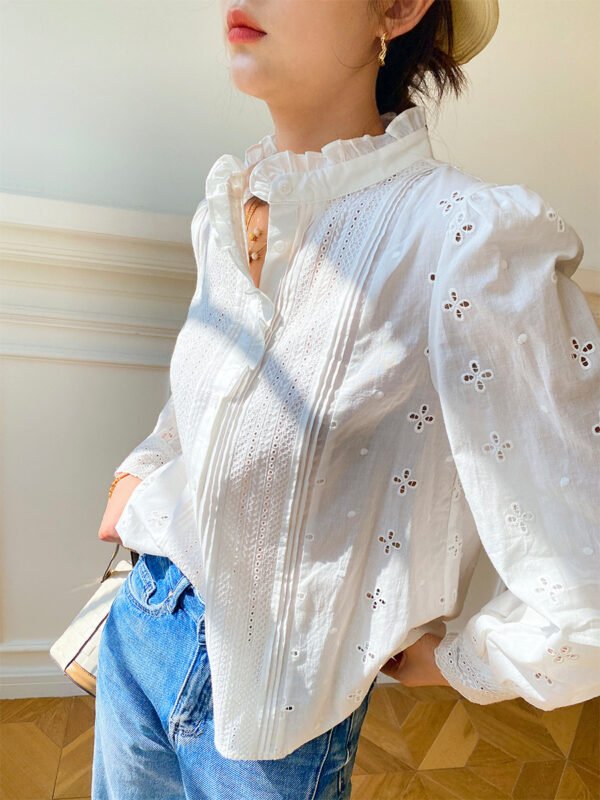 Women's Design Sense French Shirt Solid Color - Image 8