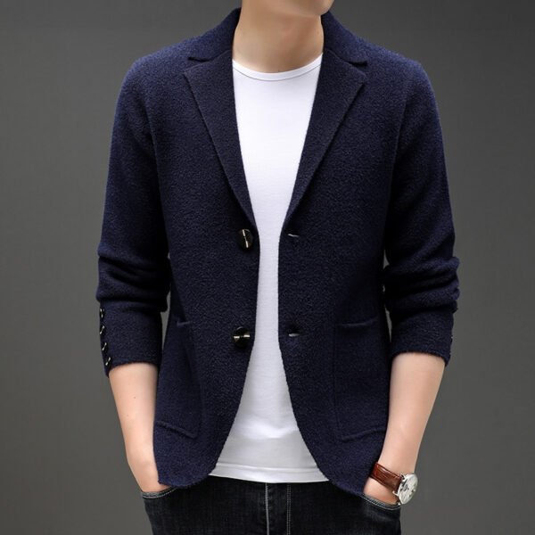 Autumn And Winter Men's Knit Cardigan Leisure - Image 3