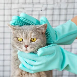 Silicone Dog Grooming Comb & Bath Brush Glove