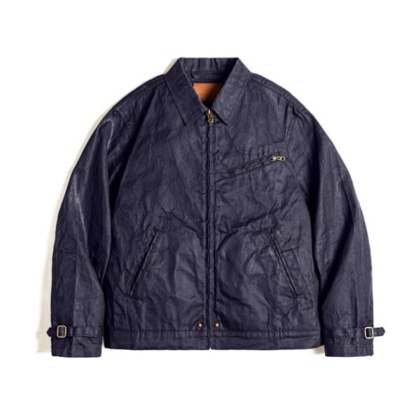 American Retro Four-generation Canvas Oil Wax Jacket Amekaji Tough Guy Zipper Short Coat - Image 6