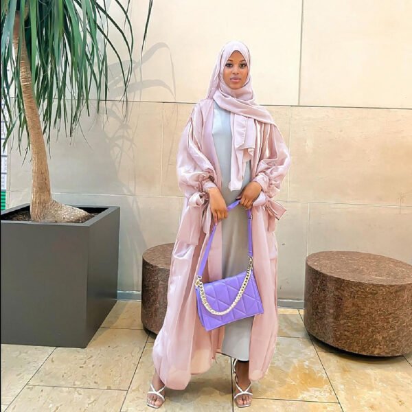 Six-color Middle East Arabic Cardigan Lace-up Bow Robe - Image 7