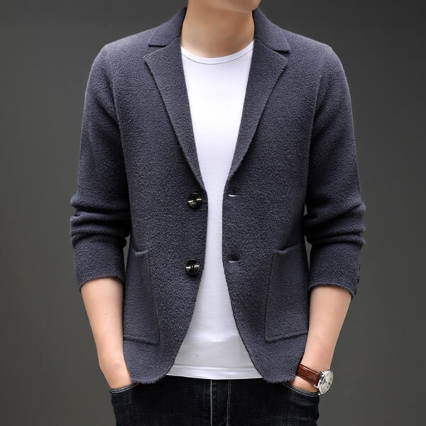 Autumn And Winter Men's Knit Cardigan Leisure - Image 4