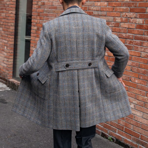 Retro High-quality Wool Plaid Polo Coat - Image 6