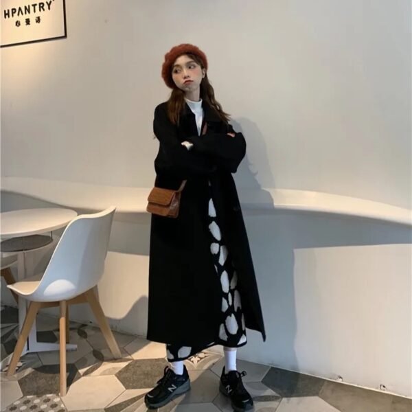 Popular Mid-length Loose All-match Small Woolen Coat - Image 4