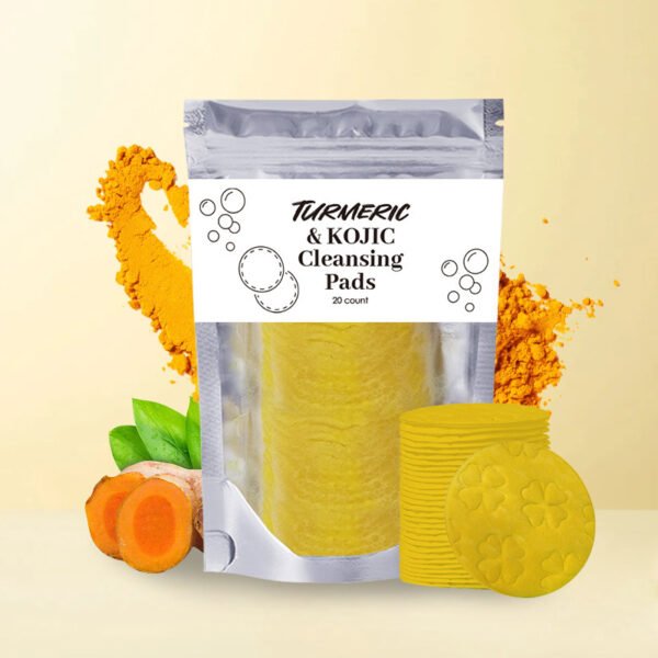 Turmeric Exfoliating Cleansing Pads Compressed Facial Sponges Skin Care Tools For Face Clogged Pores Excess Oil Cleansing - Image 5