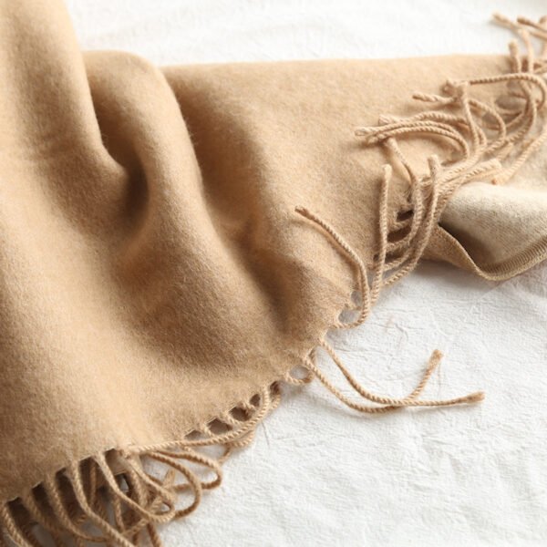 Cashmere-like Solid Color Scarf Double-sided Two-tone - Image 5