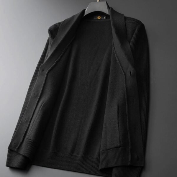 Spring And Autumn New Casual Knitted Coat Men's Comfortable Fashion Slim Fit - Image 5